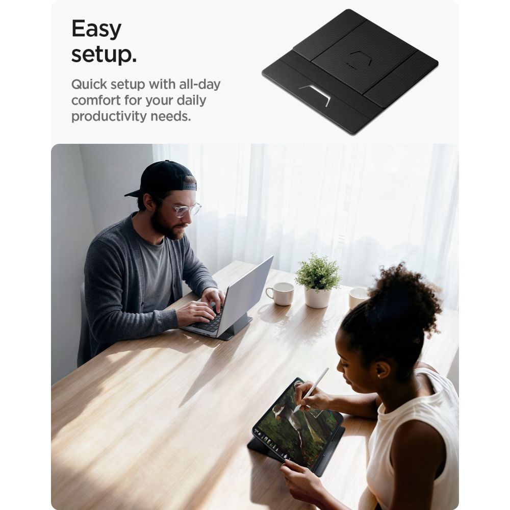 Spigen Ld201 S8 Slimfold Bærbare Og Tablet Stativ Space Grå