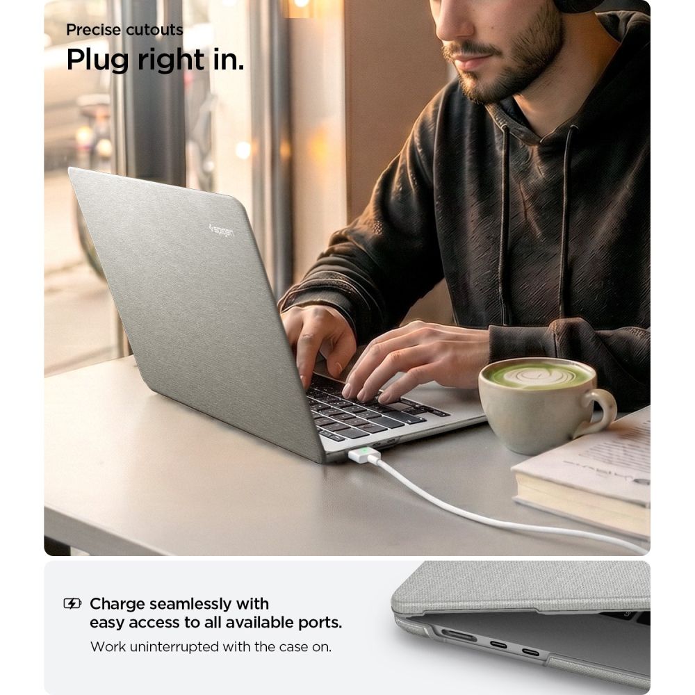 Spigen Urban Fit Macbook Air 13 M2 M5 2023 2026 Heathergray