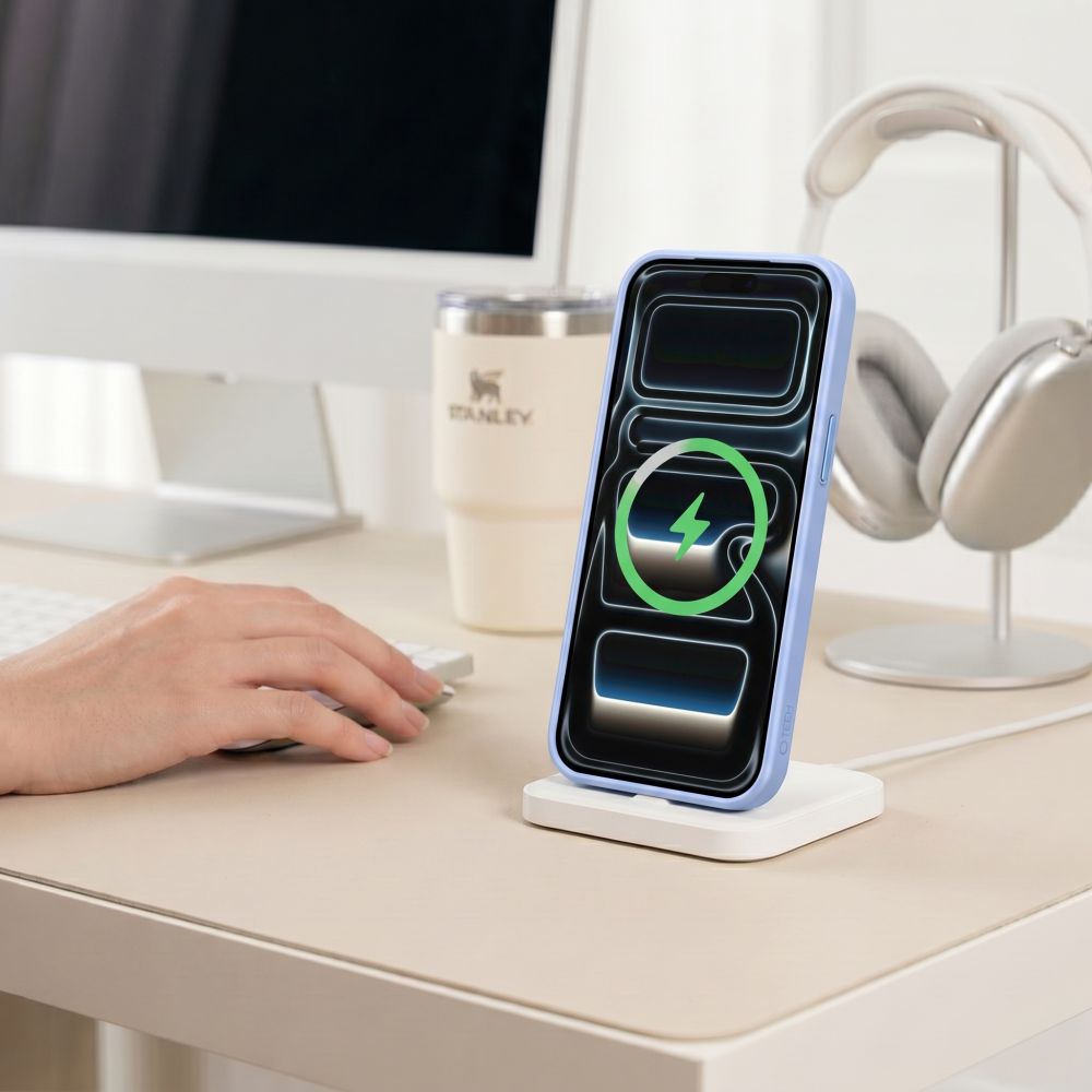 Tech Protect Magmat Magsafe Cc Iphone 17 Pro / 18 Pro Lysblå/Klar