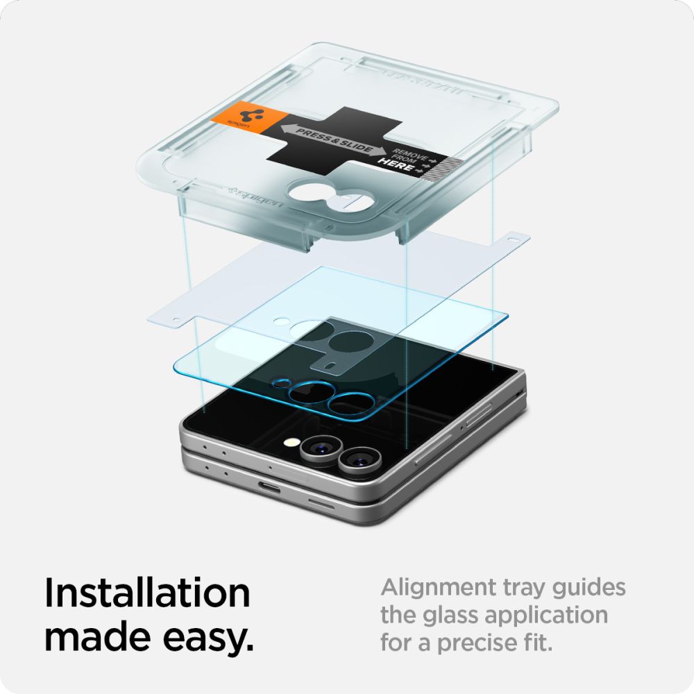Hærdet Glas Spigen Glas.Tr Ez Fit Hd 2 Pack Galaxy Z Flip 7/8 Clear