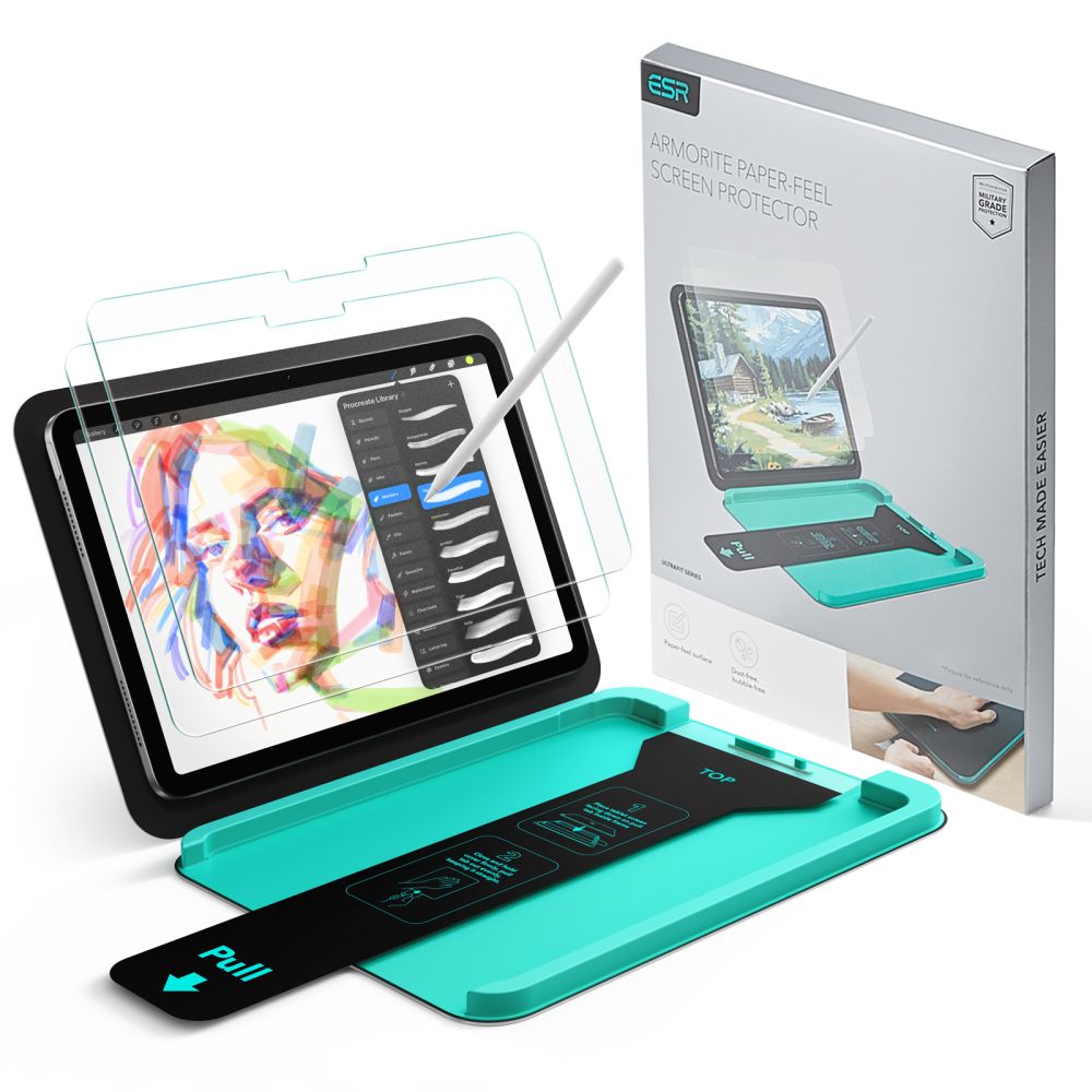 Hærdet Glas Esr Papir Feel 2 Pack Ipad Air 10,9” 4/5 / 2020 2022 / 11” 6/7/8 / 2024 2026 Klar
