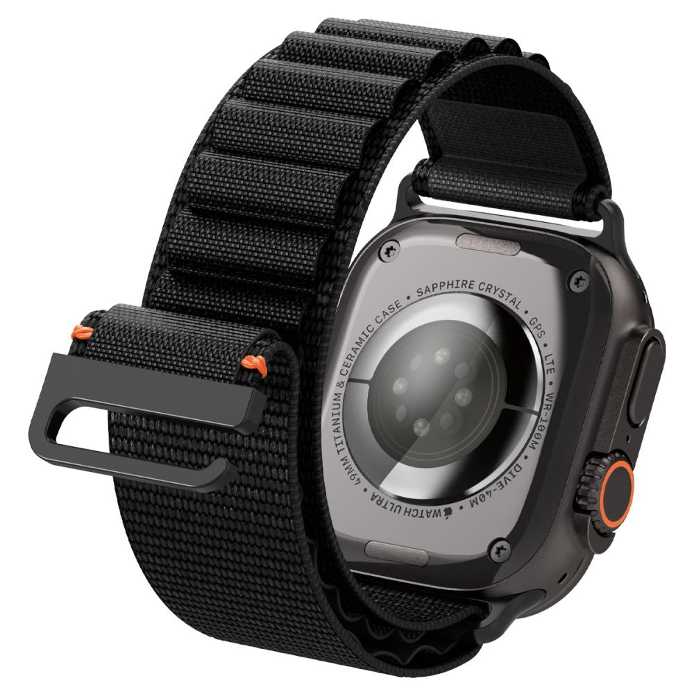 Spigen Wbf1 Remmen Til Apple Watch 8 / 9 / 10 / 11 / 12 / Se / Ultra (44 / 45 / 46 / 49 Mm) Sort