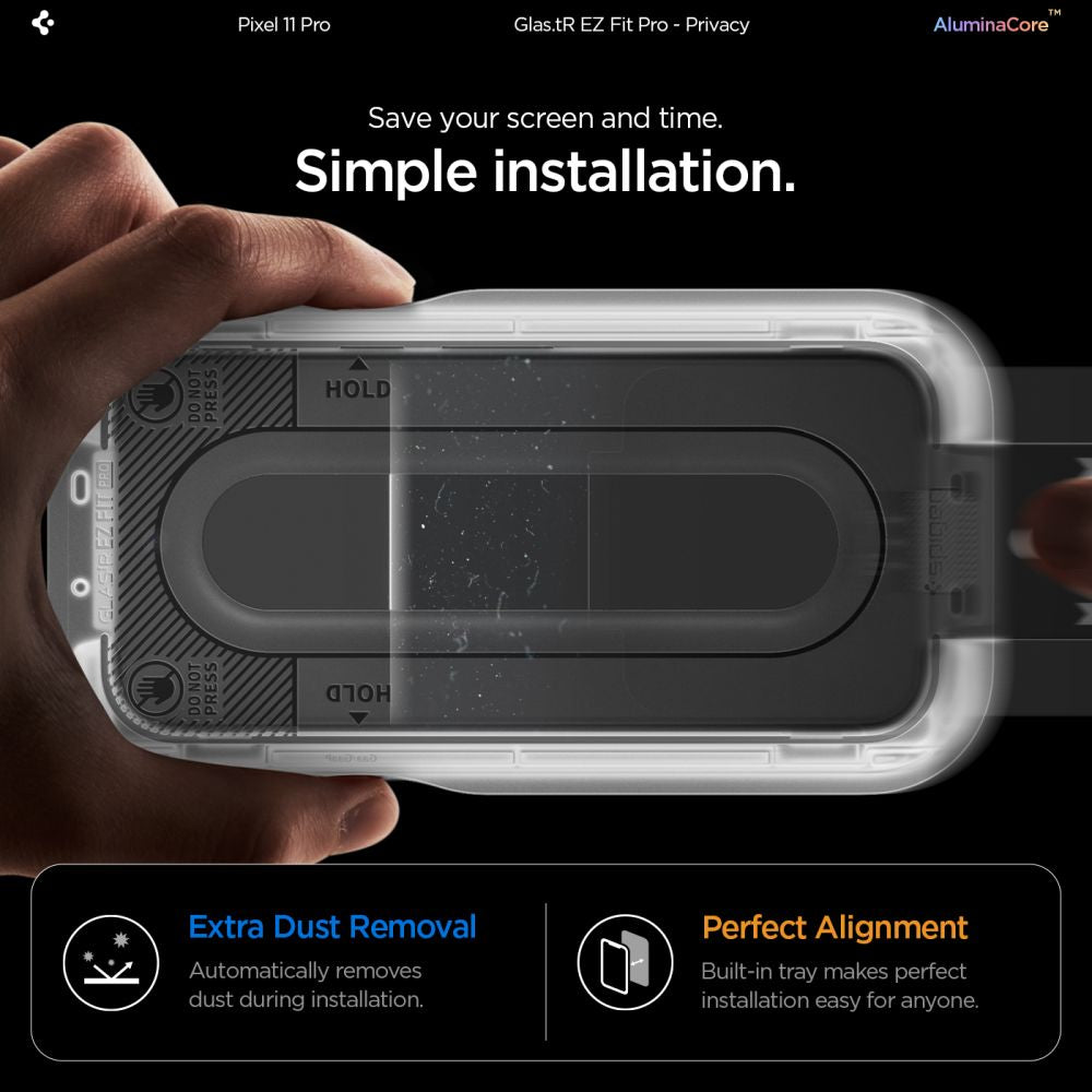 Privacyglas Spigen Glas.Tr Ez Fit Pro Ac 2 Pack Google Pixel 9/9 Pro / 10 Pro / 11 Pro Privacy