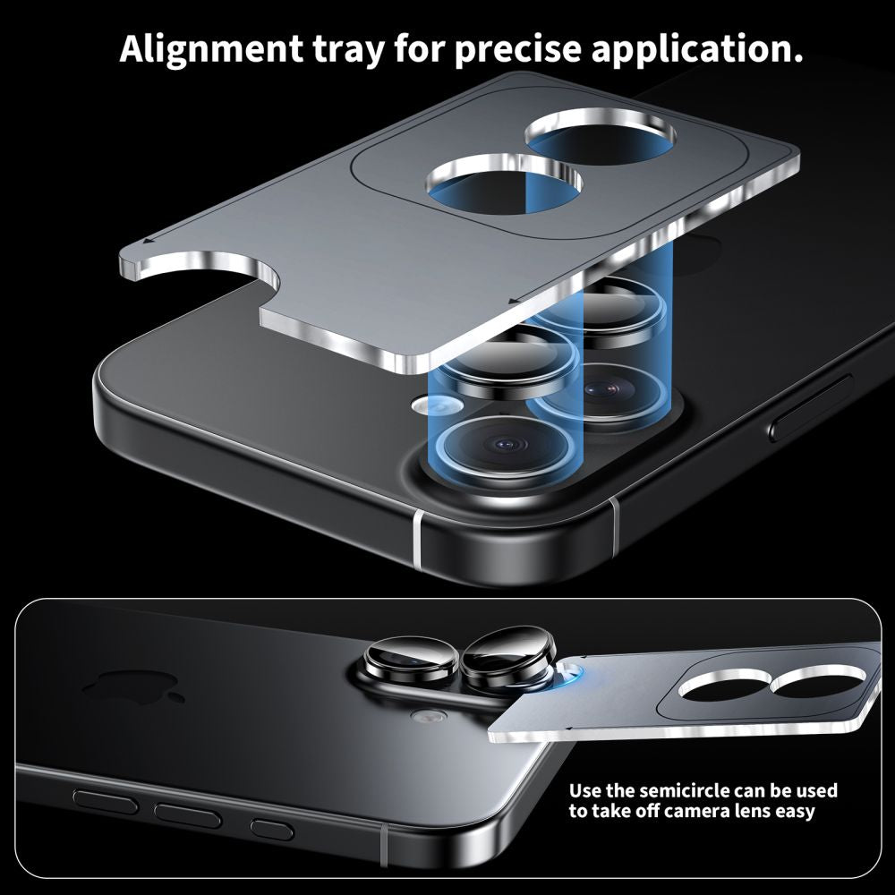 Kamera Beskyttelse Tech Protect Camring Fit+ Iphone 16 / 16 Plus / 17 Sort