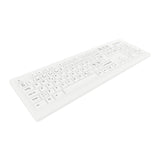 Contour Design Active Key Contour ClassicClean medicinsk tastatur med aftageligt cover, fuld størrelse, trådløst, hvidt, PN C8100