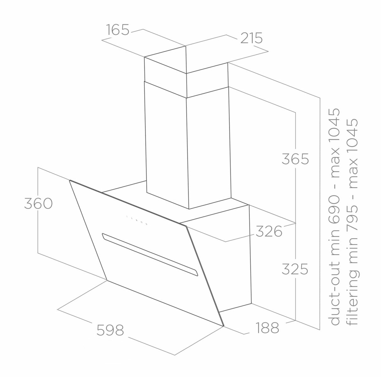Elica PRF0166932 emhætte Vægmonteret Sort 495 m³/t