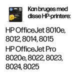 HP 912XL Gul 825 sider Blæk 3YL83AE