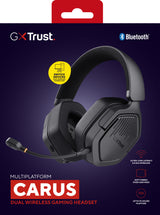 Trust GXT 493 Carus Headset Kabel & trådløs Headset, Hjelm Spil USB Type-C / USB Type-A Bluetooth Sort