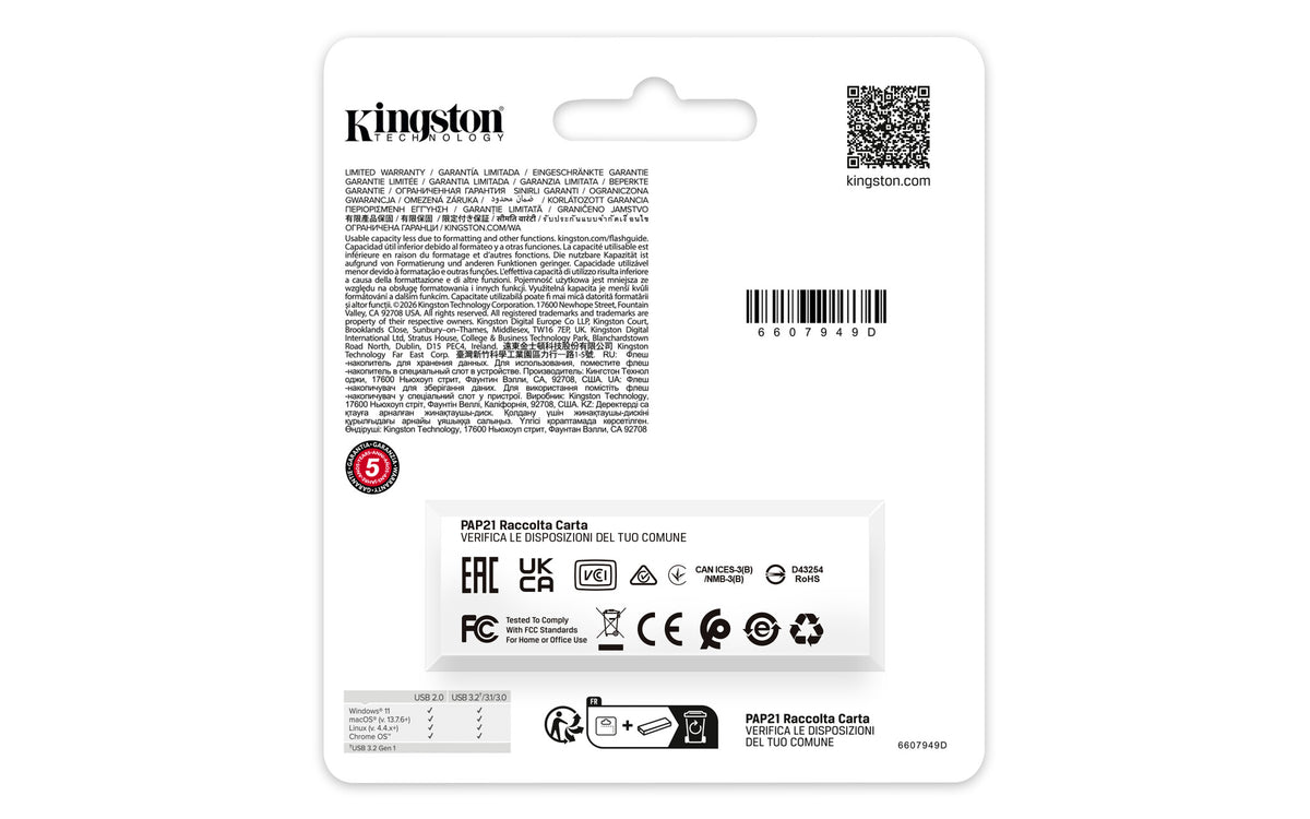 Kingston Technology DataTraveler 64 GB Portable USB 3.2 Gen 1 Exodia S (sort/sort)