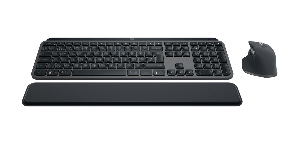 Logitech MX Keys S Combo tastatur Mus inkluderet Kontor Bluetooth Nordisk Grafit