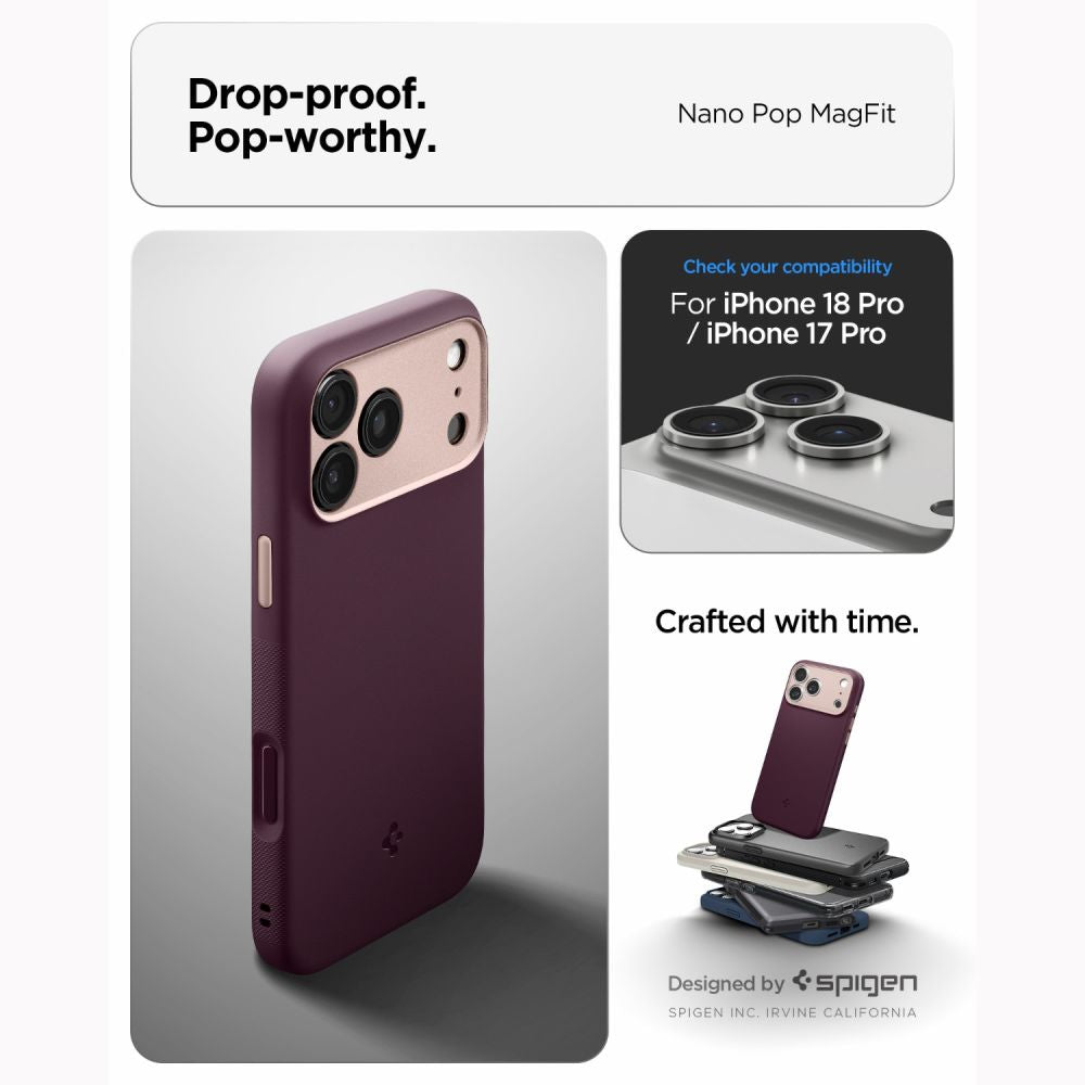 Spigen Nano Pop Magsafe Iphone 17 Pro Max / 18 Pro Max Burgundy Bean