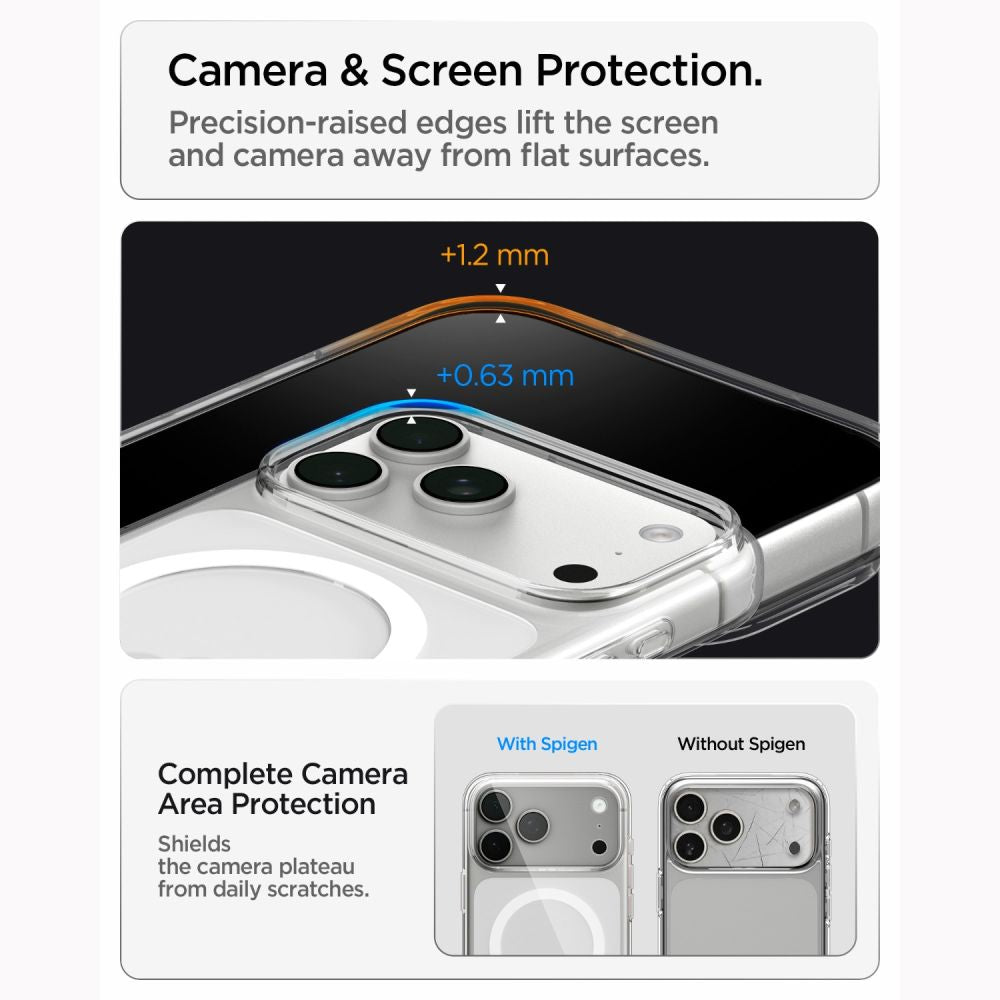 Spigen Liquid Crystal Magsafe Iphone 17 Pro / 18 Pro Klar/Hvid