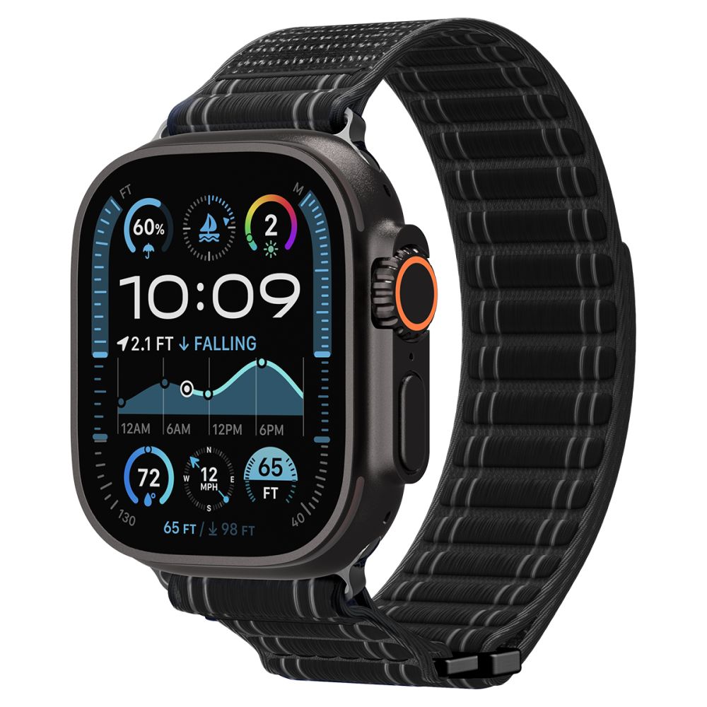 Spigen Wbf0 Remmen Til Apple Watch 8 / 9 / 10 / 11 / 12 / Se / Ultra (44 / 45 / 46 / 49 Mm) Sort