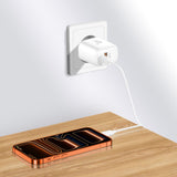 Tech Protect Nca45 W Gan 2 Port Netværksopladder Pd 45 W / Qc3.0 + Lightning Kabel Hvid