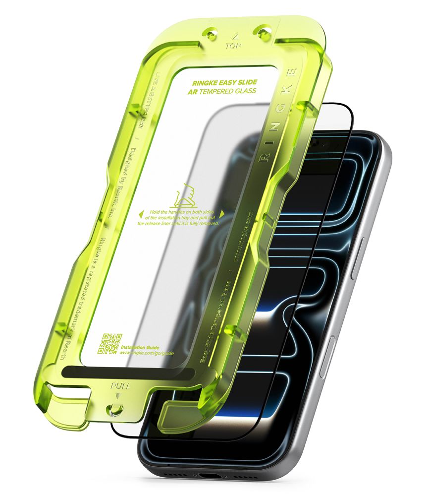 Antireflektivt Glas Antyrefleksyjne Ringke Easy Slide Anti Reflektigt Hærdet Glas Iphone 17 Pro / 18 Pro Sort