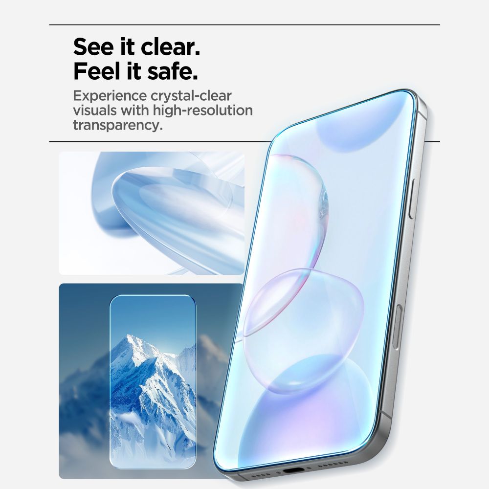 Hærdet Glas Spigen Alm Glas.Tr Slim 3 Pack Iphone 17 Clear