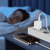 Tech Protect Nca30 2 Port Netværksopladder Pd 30 W / Qc3.0 + Lightning Kabel Hvid