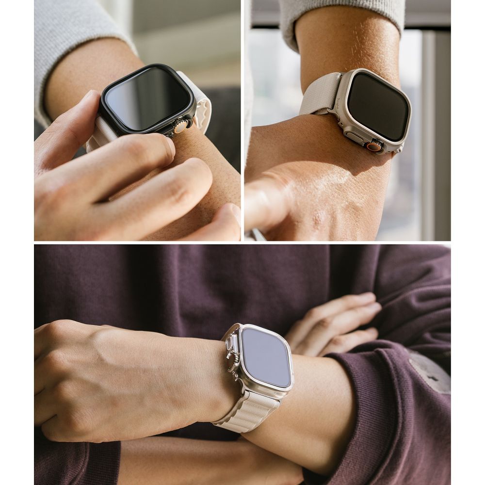 Ringke Slim 2 Pak Apple Watch Ultra 1 / 2 / 3 / 4 (49 Mm) Klar & Titangrå