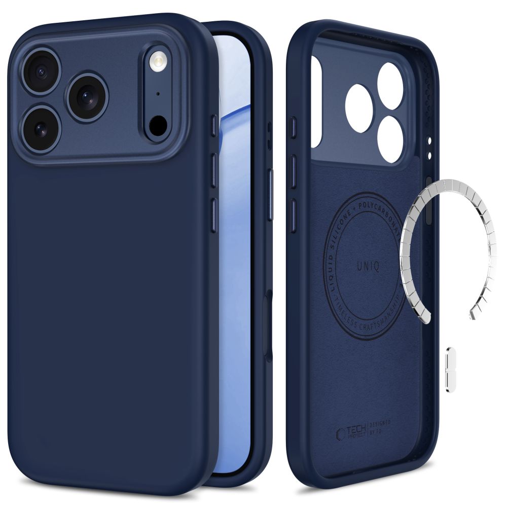 Tech Protect Uniq Magsafe Cc Iphone 17 Pro / 18 Pro Dyb Blå