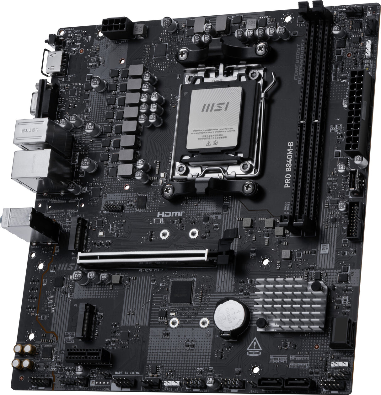 MSI PRO B840M-B bundkort AMD B840 Sokkel AM5 micro ATX