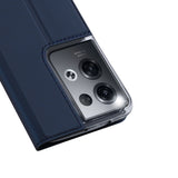 Dux Ducis Skin Pro case for Oppo Reno 8 Pro flip cover card wallet stand blue