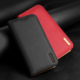 Dux Ducis Hivo Leather Flip Cover Genuine Leather Wallet for Cards and Documents iPhone 14 Pro Max Brown