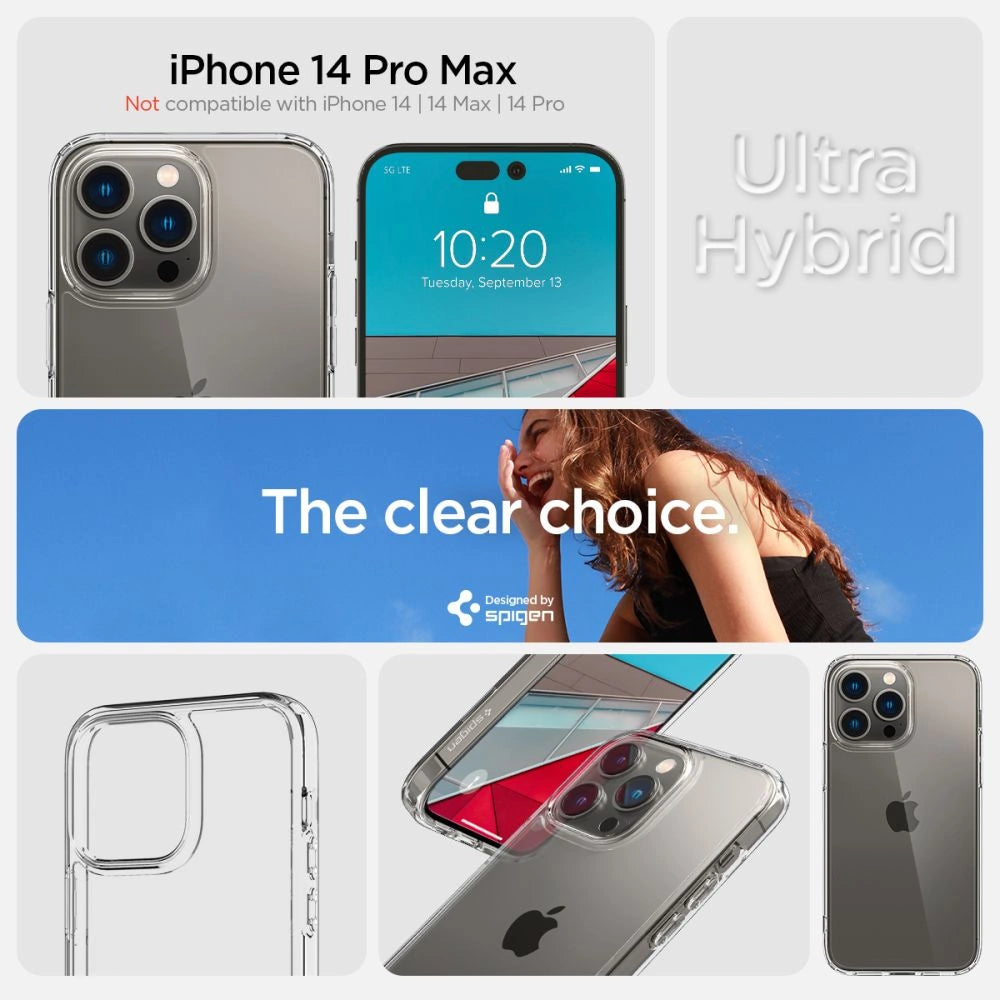 Spigen Ultra Hybrid Case til iPhone 14 Pro Max - klar