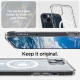 Spigen Ultra Hybrid Mag Case med MagSafe til iPhone 14 - Clear/White