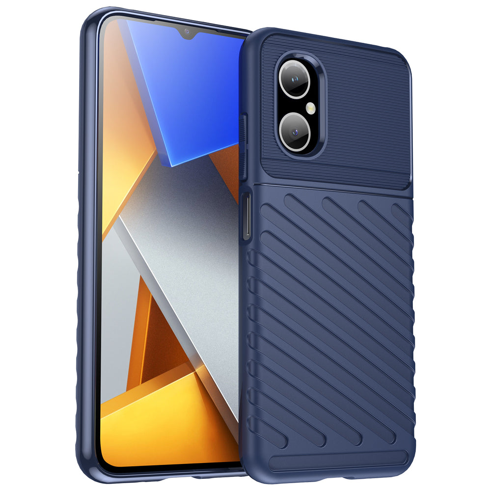 Thunder Case Xiaomi Poco M4 5G silikone rustning case blå