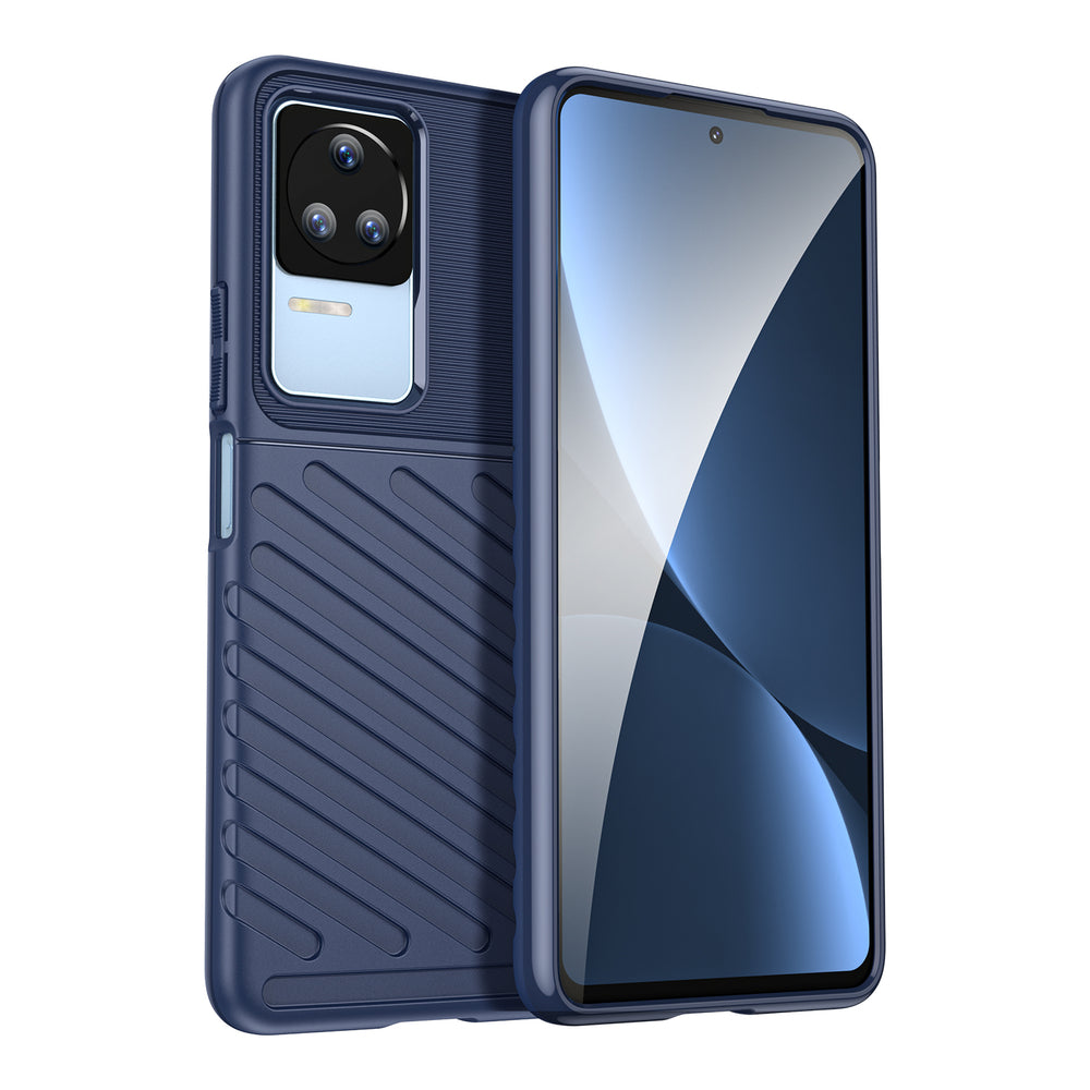 Thunder Case til Xiaomi Poco F4 5G silikone rustning case blå