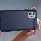 Carbon Case til Realme C31 fleksibelt silikone carbon cover sort