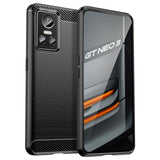 Carbon Case til Realme GT Neo 3 fleksibelt silikone carbon cover sort