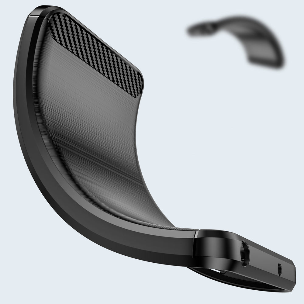 Carbon Case til Realme GT Neo 3 fleksibelt silikon carbon cover sort