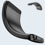 Carbon Case til Realme GT Neo 3 fleksibelt silikon carbon cover sort