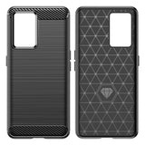 Carbon Case til Realme GT Neo 3 fleksibelt silikone carbon cover sort