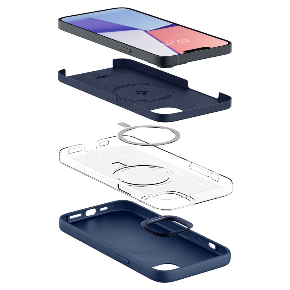 Spigen Silicone Fit Mag Case med MagSafe til iPhone 14 Plus - Blå