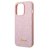 Guess Glitter Script Case for iPhone 14 Pro Max - Pink
