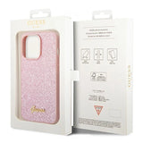Guess Glitter Script Case for iPhone 14 Pro Max - Pink
