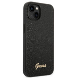 Guess GUHCP14MHGGSHK iPhone 14 Plus 6,7" sort/sort hårdkasse Glitter Script