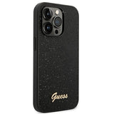 Guess Glitter Script Case for iPhone 14 Pro - Black