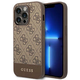 Guess GUHCP14XG4GLBR iPhone 14 Pro Max 6.7" brown/brown hard case 4G Stripe Collection