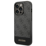 Guess GUHCP14XG4GLGR iPhone 14 Pro Max 6.7" grey/grey hard case 4G Stripe Collection