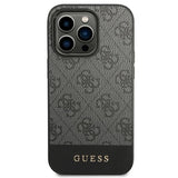 Guess GUHCP14XG4GLGR iPhone 14 Pro Max 6.7" grey/grey hard case 4G Stripe Collection
