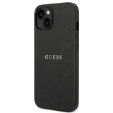 Guess Saffiano Strap Case for iPhone 14 Plus - Black