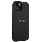 Guess Saffiano Strap Case for iPhone 14 Plus - Black