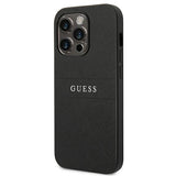 Guess Saffiano Strap Case for iPhone 14 Pro - Black