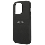 Guess Saffiano Strap Case for iPhone 14 Pro - Black