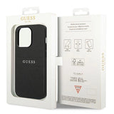 Guess Saffiano Strap Case for iPhone 14 Pro - Black