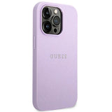 Guess Saffiano Strap Case for iPhone 14 Pro - Purple