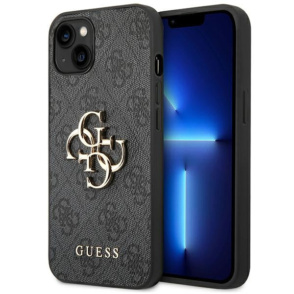 Gæt 4G Big Metal Logo iPhone 14 Case - Grå